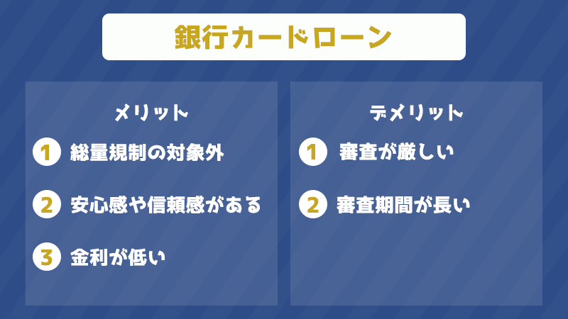 銀行カードローンのメリット・デメリット