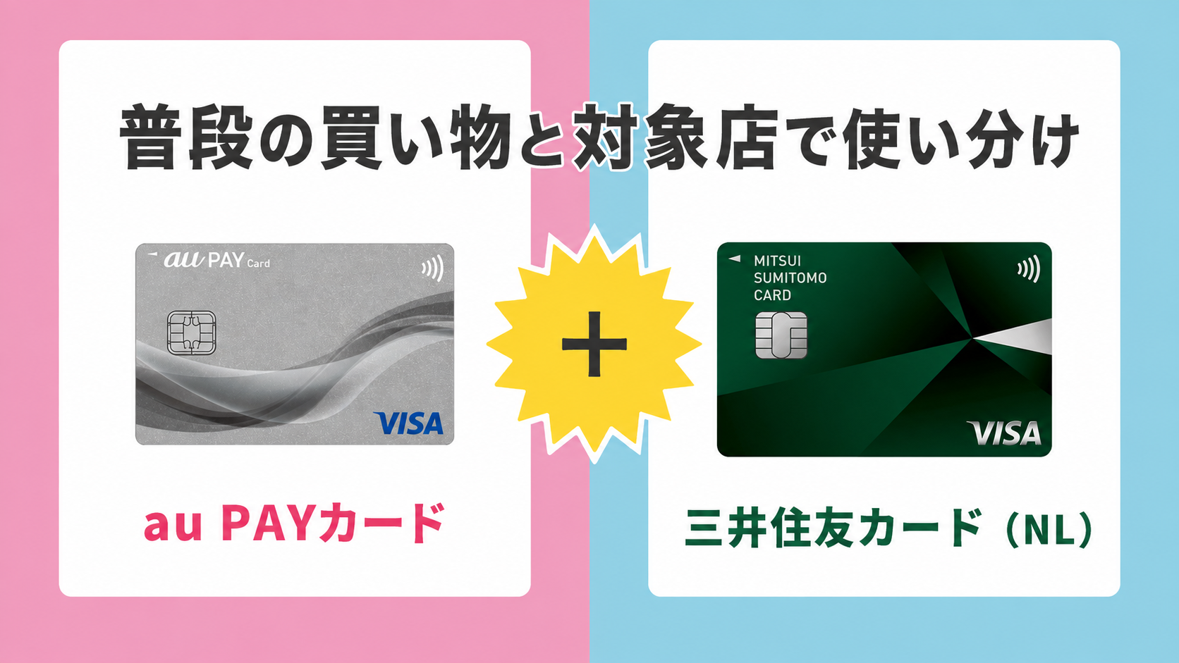 au PAYカード × 三井住友カード（NL）の使い分け