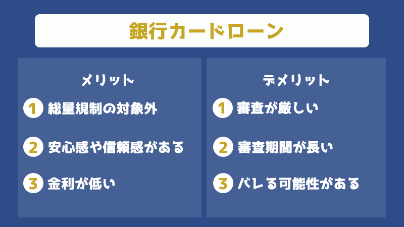 銀行カードローンのメリット・デメリット