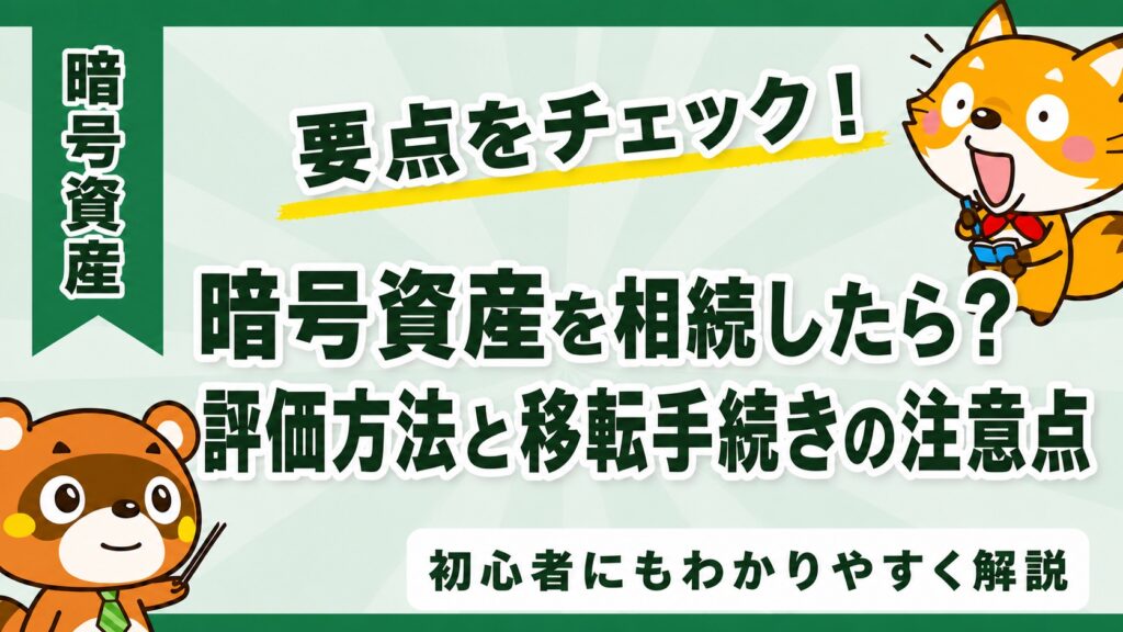 暗号資産を相続したら？評価方法と移転手続きの注意点
