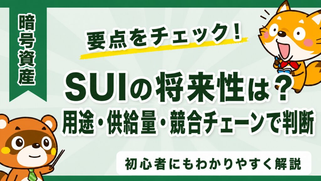 SUIの将来性は？用途・供給量・競合チェーンで判断