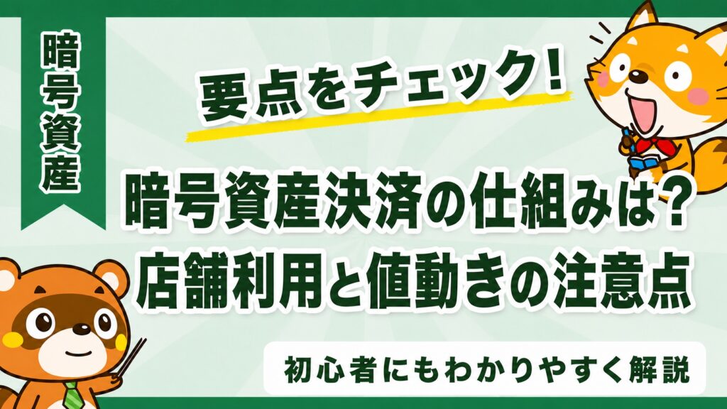 暗号資産決済の仕組みは？店舗利用と値動きの注意点