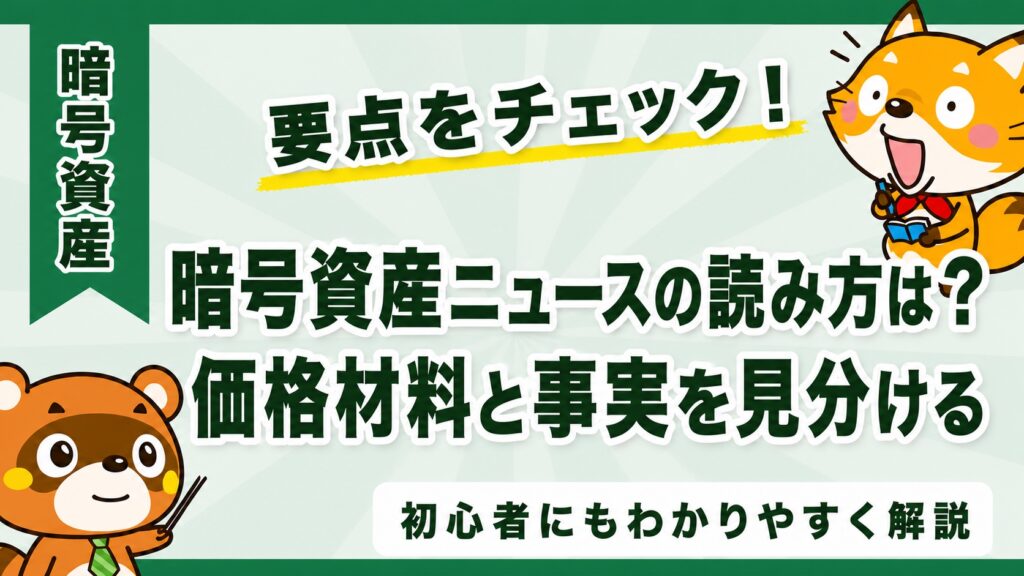 暗号資産ニュースの読み方は？価格材料と事実を見分ける