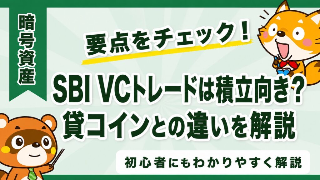 SBI VCトレードは積立向き？貸コインとの違いを解説