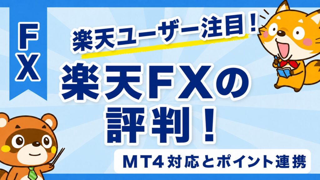楽天FXの評判！MT4対応と楽天ポイント連携の実力