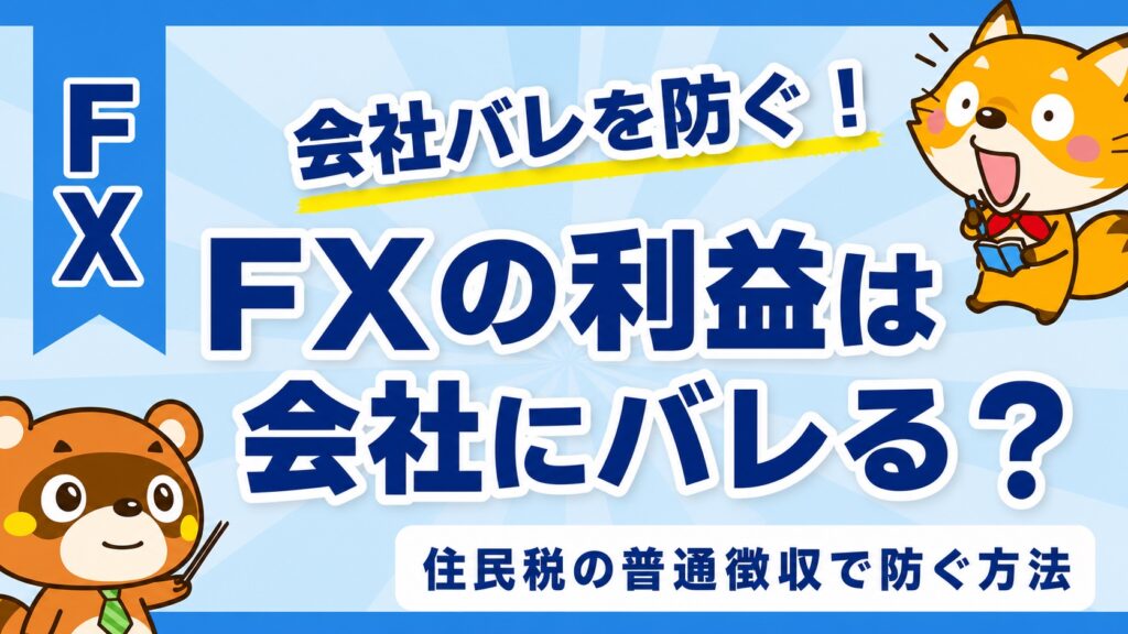 FXの利益は会社にバレる？住民税の普通徴収で防ぐ方法