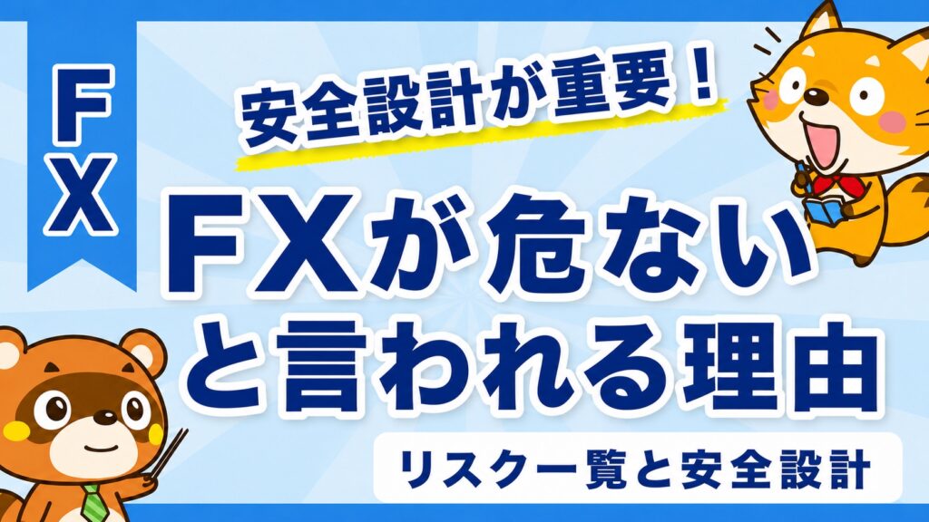 FXが危ないと言われる理由！リスク一覧と安全設計