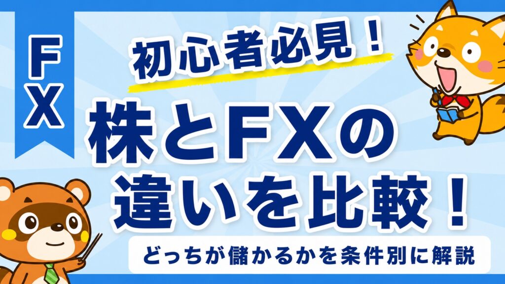 株とFXの違いを比較！どっちが儲かるかを条件別に解説