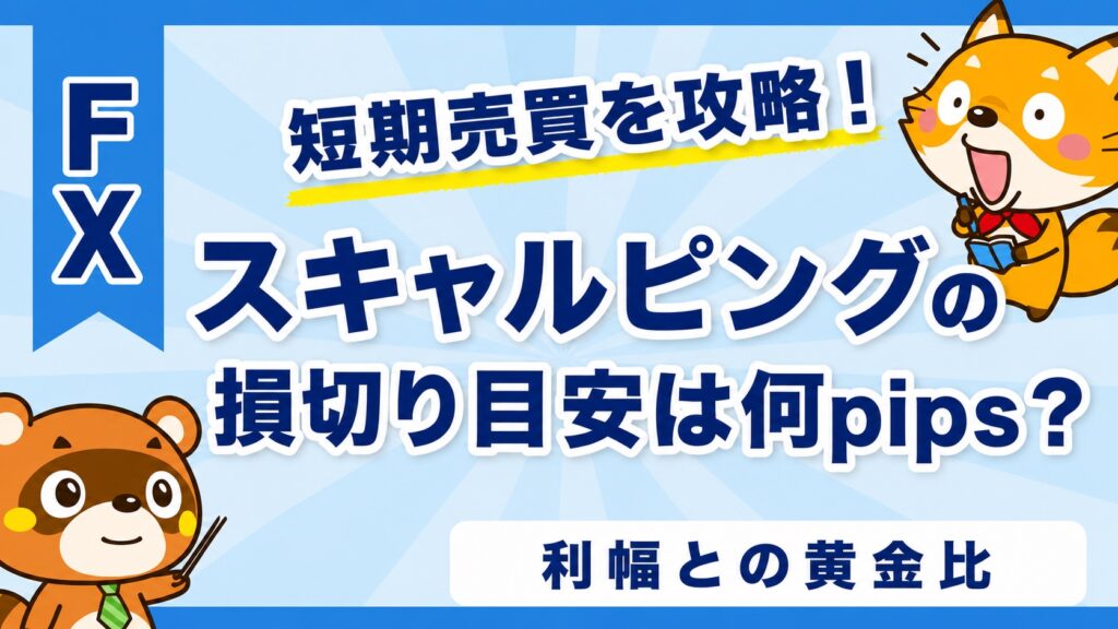 スキャルピングの損切り目安は何pips？利幅との黄金比