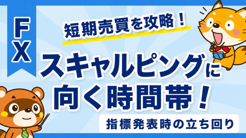 スキャルピングに向く時間帯！指標発表時の立ち回り