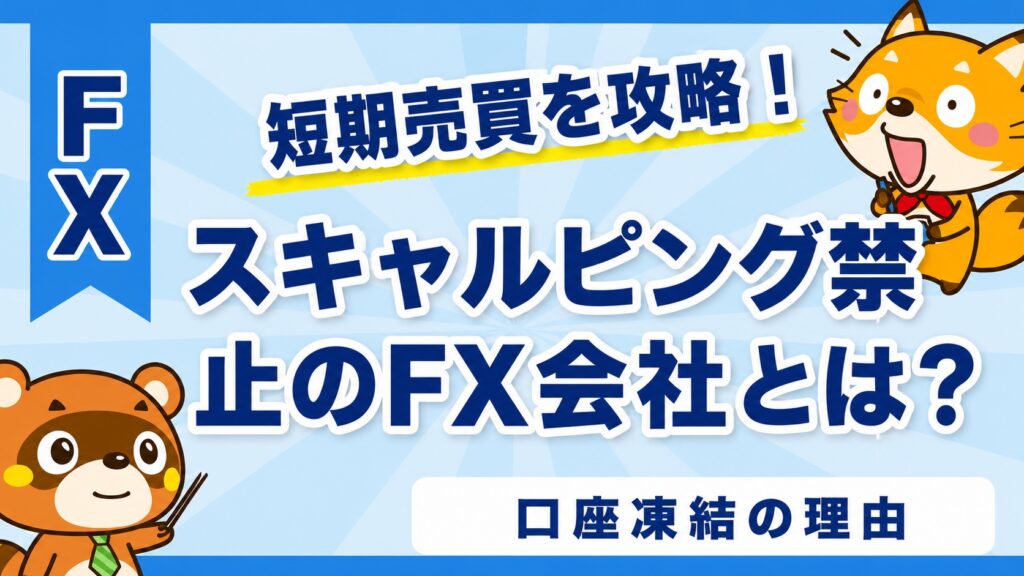 スキャルピング禁止のFX会社とは？口座凍結の理由
