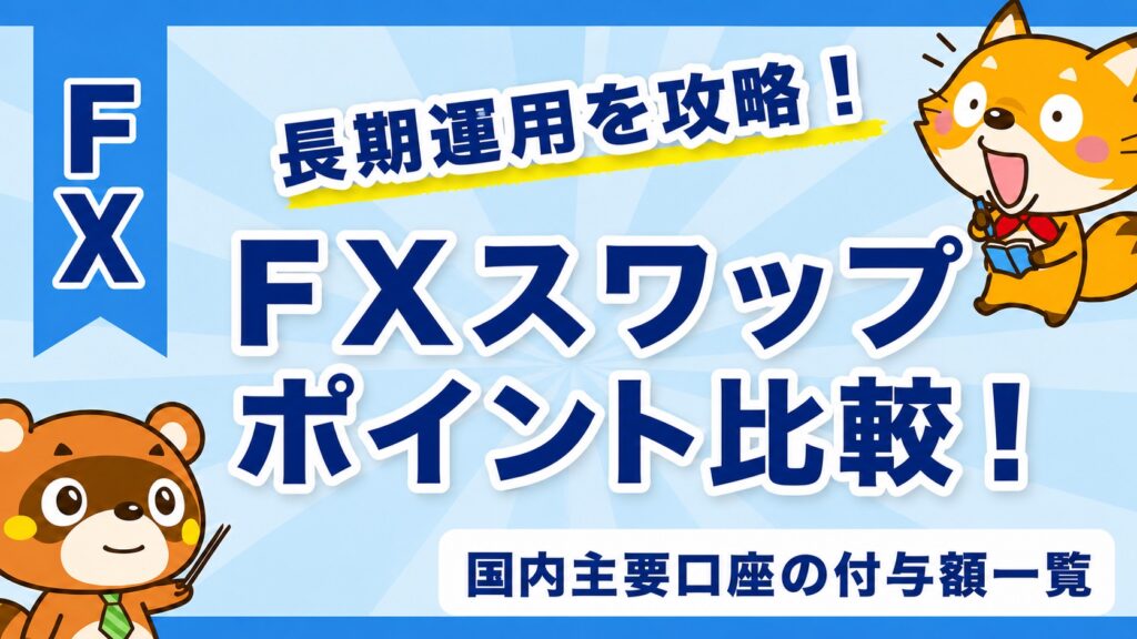 FXスワップポイント比較！国内主要口座の付与額一覧