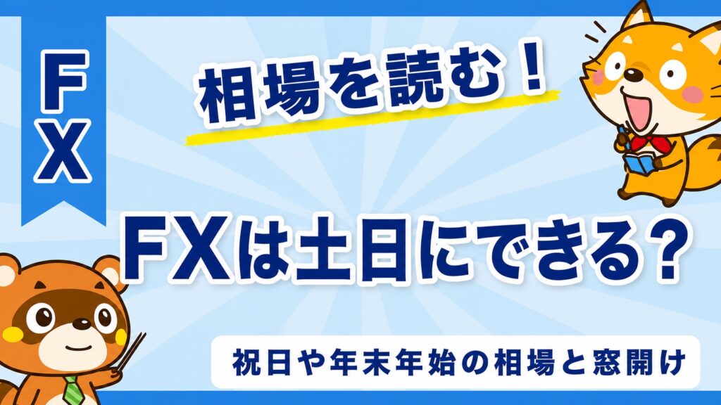 FXは土日にできる？祝日や年末年始の相場と窓開け