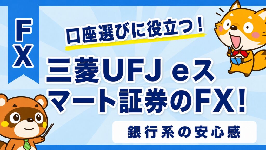 三菱UFJ eスマート証券のFX！銀行系の安心感