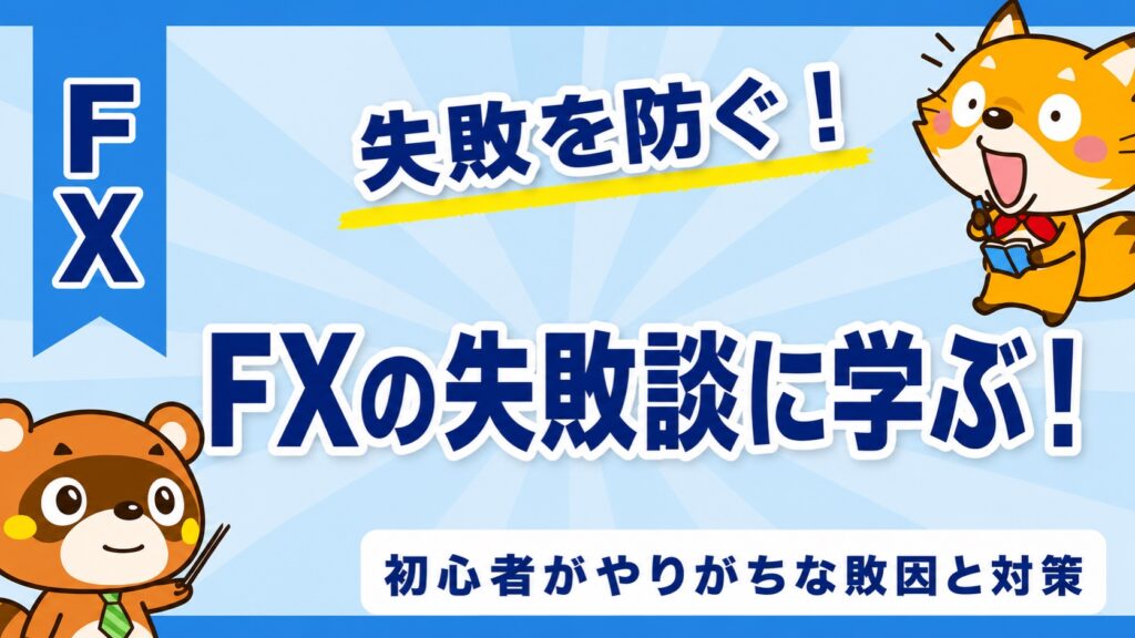 FXの失敗談に学ぶ！初心者がやりがちな敗因と対策
