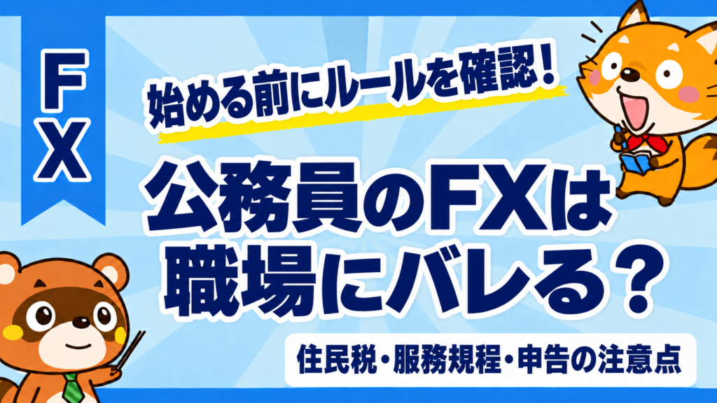 公務員のFXは職場にバレる？住民税・服務規程・申告の注意点