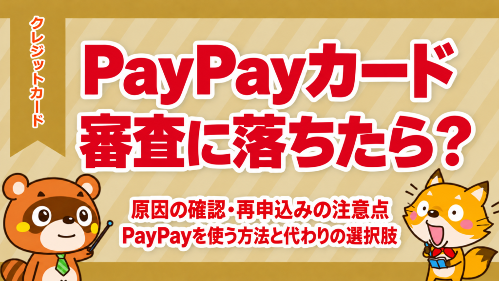 PayPayカードの審査に落ちたら？原因の確認と再申込みの注意点