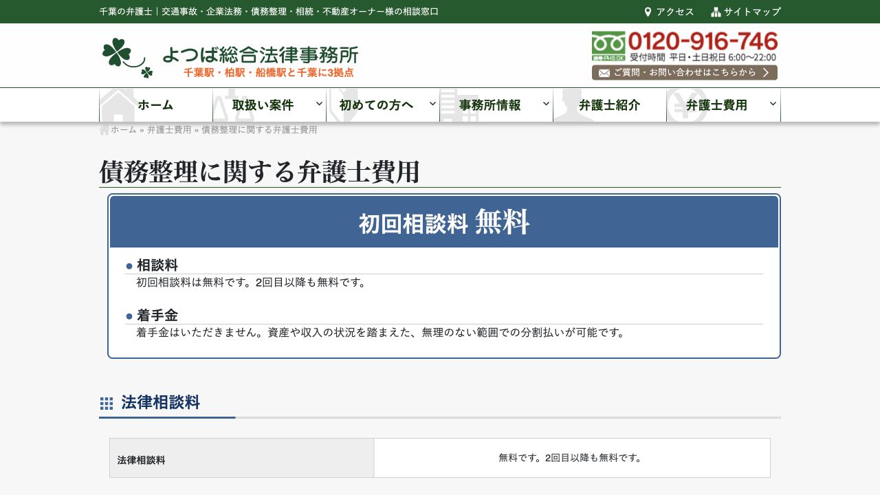 よつば総合法律事務所の公式案内画面